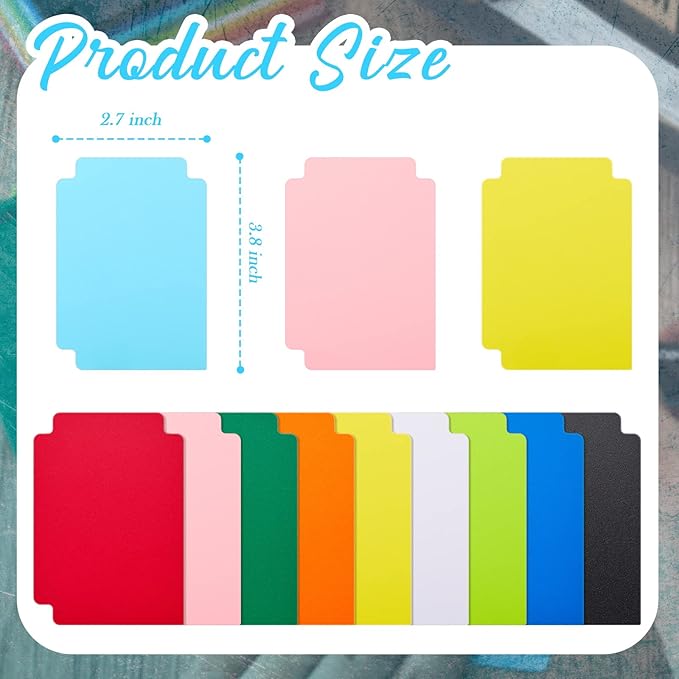 50 Pcs Trading Card Dividers Plastic Card Dividers, Multicolor Frosted Separator with Tabs Standard Vertical Compatible with MTG Games Sports TCG, 2.7 x 3.8 Inches