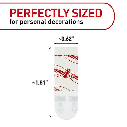 Command Small Poster Strips, 128 White Adhesive Strips (2 Packs of 64), Damage-Free Hanging for Posters, Kids’ Artwork, Banners & Signs, No Tools, Removes Cleanly