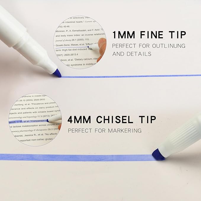 Real Mild Highlighters, Pastel Highlighter Assorted Colors Markers Dual Tip Highlighter Markers Chisel and Fine Tips for Coloring, Underlining, Highlighting (10colors)