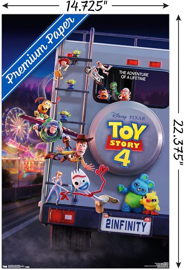 Trends International Disney Pixar Toy Story 4 - Final One Sheet Wall Poster, 14.725" x 22.375", Premium Unframed Version