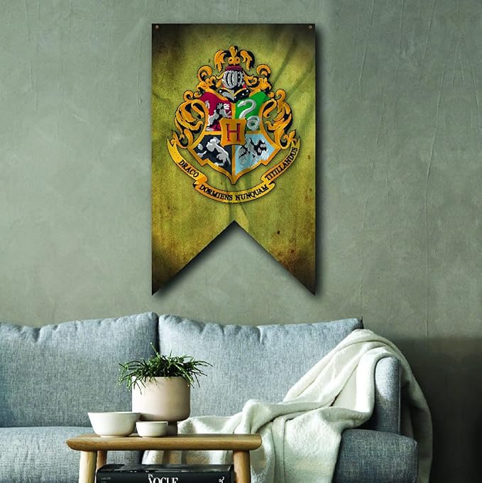 Harry Potter Wall Banner - Large Size 30" x 50" - Indoor Fabric Banner (Hogwarts)