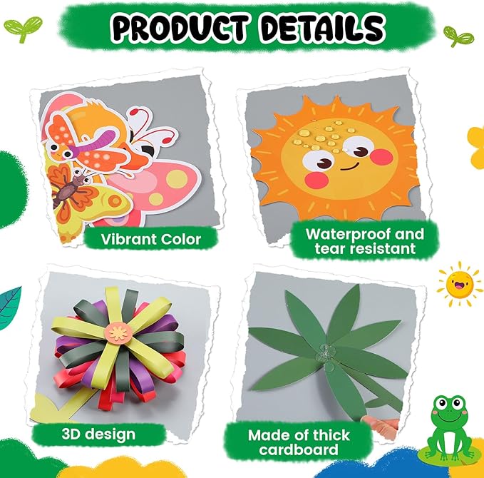 Spring Bulletin Board Decorations Set March Flowers Bulletin Board with 3D Paper Floral Cutouts Classroom Decorations Back to School Wall Decor Party Favor(Bloom Where You are Planted)