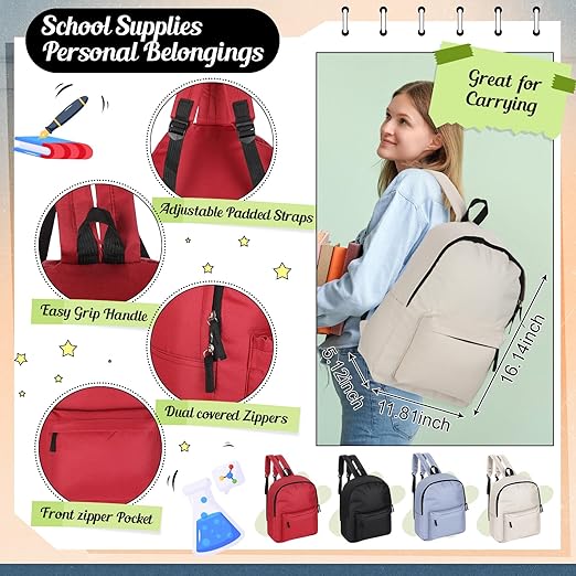 42 Pcs Back to School Supplies Kits with Backpacks Fans Water Bottle Notebooks Pens, Backpacks Stationery Bulk for Elementary Middle High School Students