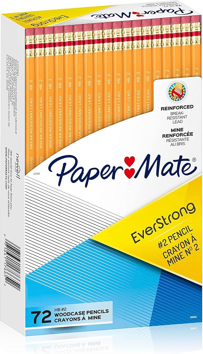 Paper Mate EverStrong #2 Pencils,Reinforced,Break-Resistant Lead When Writing,(Pack of 864)