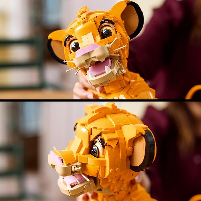 Lego Disney Simba, The Boy Lion King, Collectable Building Toy with Creative Animal Figure, Relaxing Activity for Adults, Gift Idea for Women 43247