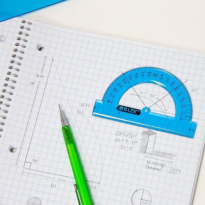 BAZIC 5-Piece Geometry Ruler Combination Sets
