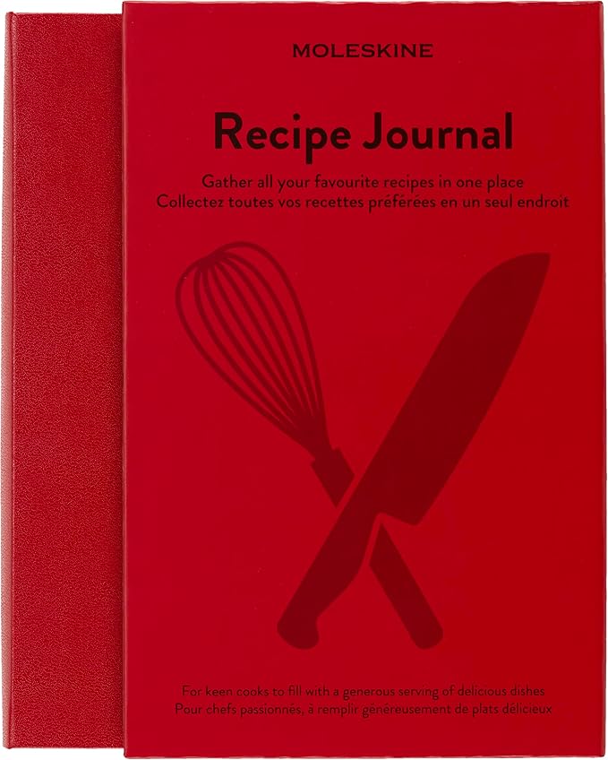Moleskine Passion Journal, Recipe, Hard Cover, Large (5" x 8.25") Scarlet Red, 400 Pages
