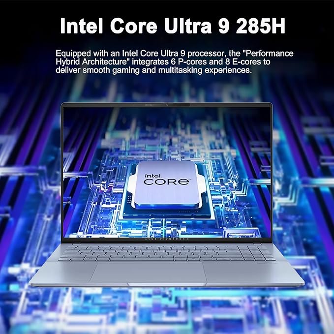 ASUS Vivobook S16 AI PC Laptop 16" 2.8k OLED 120Hz (600nits HDR, 100% DCI-P3) Intel 16-core Ultra 9 285H 32GB DDR5 2TB SSD Backlit For Creator Business Professional Work Win11Pro ICP Hub w/Copilot+ AI