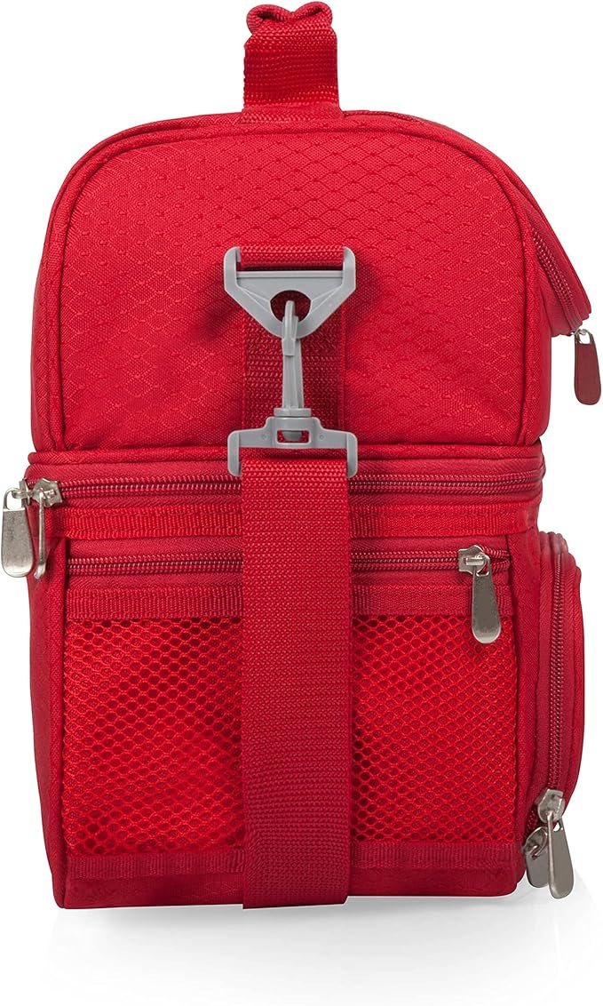 PICNIC TIME NCAA Nebraska Cornhuskers Pranzo Lunch Bag - Insulated Lunch Box with Picnic Set - Lunch Cooler Bag