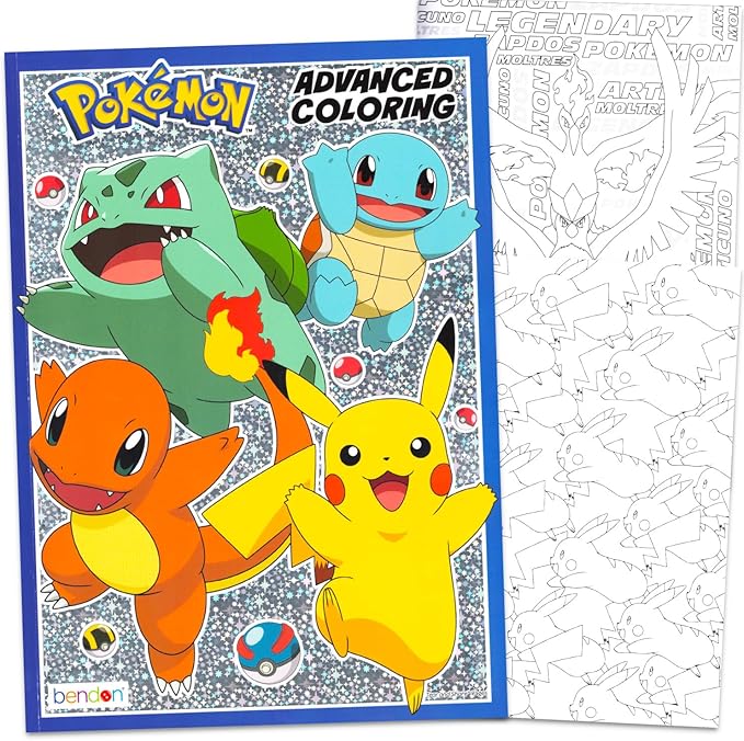 Pokemon Gel Pen Set for Kids - Bundle with 20 Colorful Gel Pens, Plus Coloring Book, More | Pokemon Party Favors and Activity Set for Kids