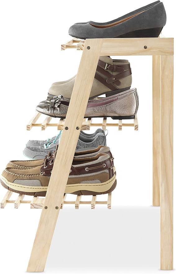 Whitmor 3-Tier Wood Shoe Shelves