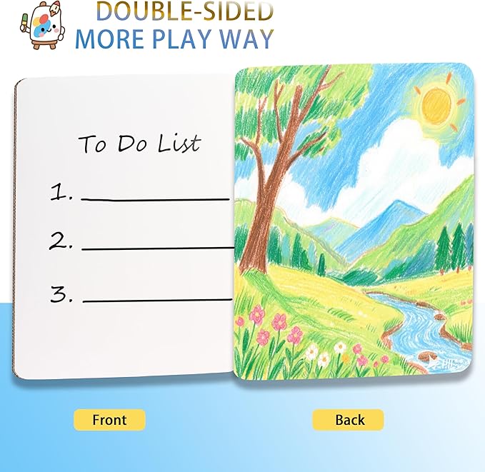 Small Dry Erase Whiteboard, 9 x 12 Inches White Board for Kids, Students, Study, Team, Target, Mini Dry Erase Board(4 Pack)