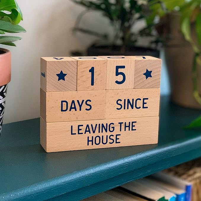 Genuine Fred Who's Counting Wooden Countdown Blocks, Daily Living Edition, Assorted