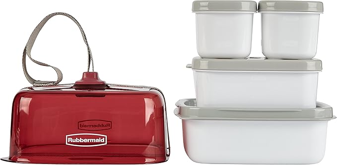 Rubbermaid Fasten + Go Sandwich Kit, Marsala, 4-Piece Set