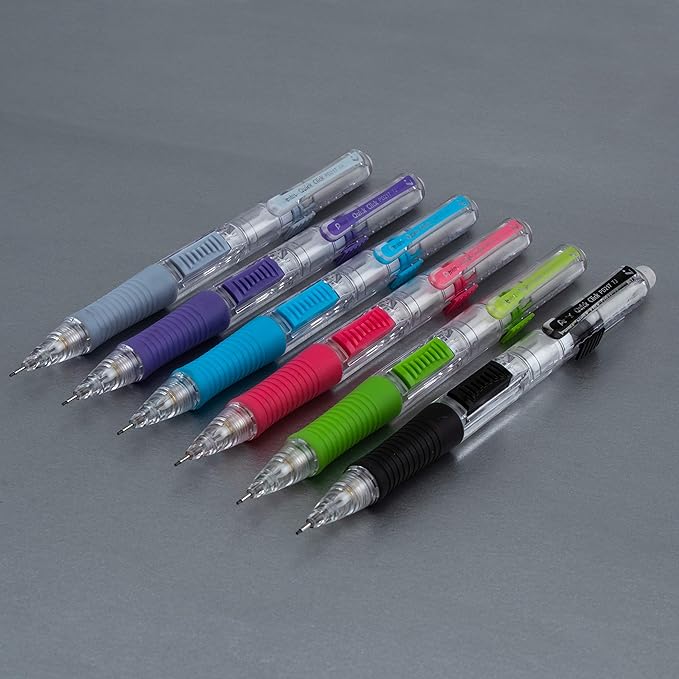 Pentel Quick Click Mechanical Pencil, (0.7mm), Medium, Gray Barrel, Box of 12 Pencils (PD217N)