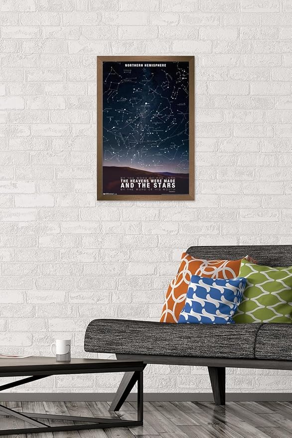 The Stars Wall Poster, 22.4L" x 14.7W", Bronze Framed Version