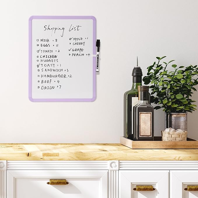 Mr. Pen- Dry Erase Board, 14” x 11” with a Black Dry Erase Marker, Small Mini White Board for Students