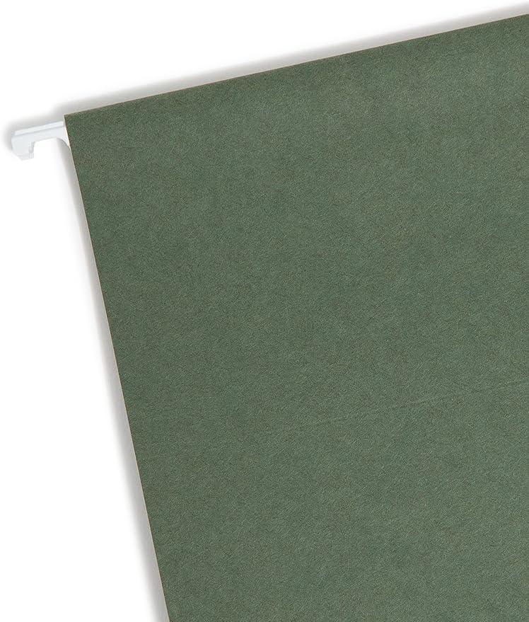 Smead Hanging File Folder, No Tabs, Legal Size, Standard Green, 25 per Box (64110) (Pack of 5)