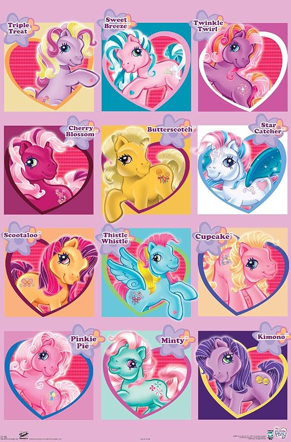 Trends International Hasbro My Little Pony - Chart Wall Poster, 14.725" x 22.375", Premium Unframed Version