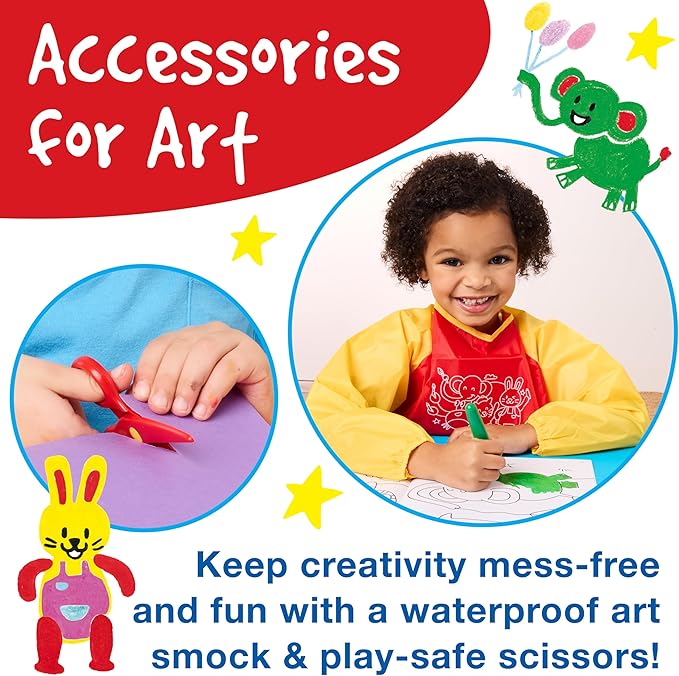 Faber-Castell Little Creatives ArtPlay Set: 15 Piece Toddler Art Set, Jumbo Crayons, Toddler Painting Set, and Kids Art Supplies, Easter Basket Supplies (Ages 3+)