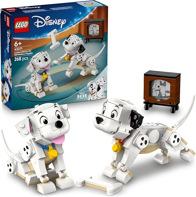 Lego 43271 Disney Lucky & Penny 101 Dalmatians Puppies Toy Birthday Present Blocks Educational Girls Boys Children 6 7 8 9 Year Old Animal Creature Mother Father