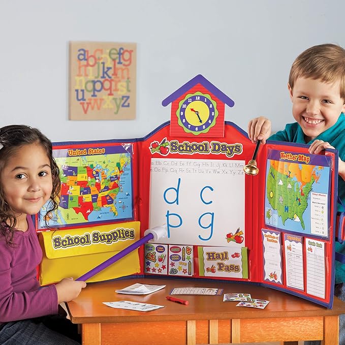 Learning Resources Pretend & Play School Set, Pretend Teacher Play School Set, 149 Pieces, Ages 3+ - Standard Packaging