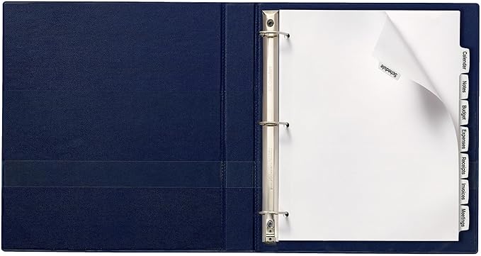 Avery Big Tab Printable White Label Dividers for 3 Ring Binders, 8 Tabs per Set, White, 120 Sets Total, Great for Office Supplies, School Supplies, Organizing, and More (6 Packs of 14435)