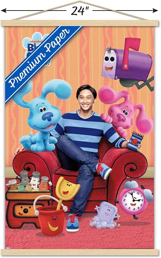 Blue's Clues - Group Wall Poster with Magnetic Frame
