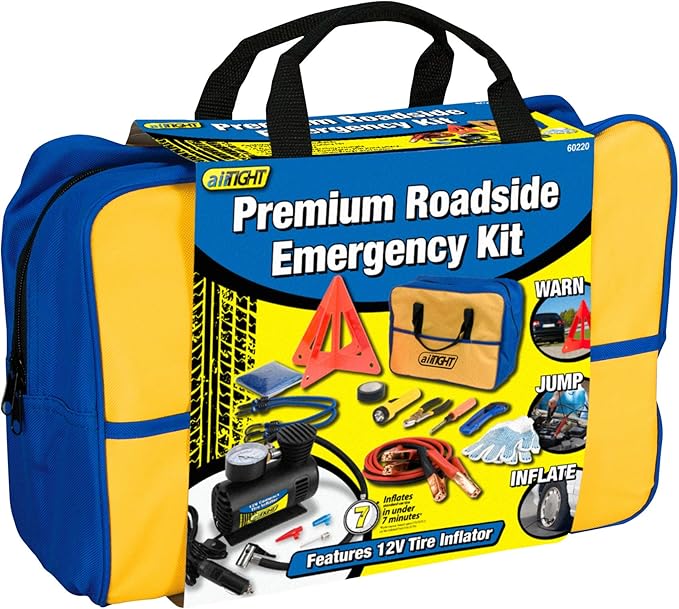 Performance Tool 60220 Premium Roadside Emergency Kit With Jumper Cables
