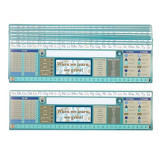 Really Good Stuff Cool and Calm Self-Adhesive Vinyl Desktop Helpers - Set of 24 - Primary