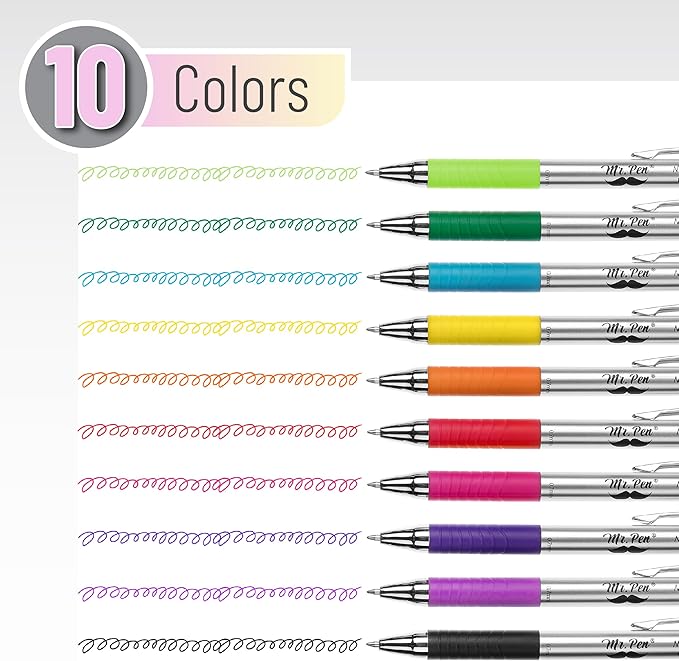 Mr. Pen- Bible Pens No Bleed Through, 10 Pack, Bible Journaling Pens, Colorful Bible Pen