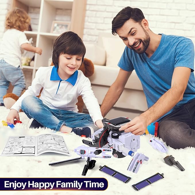 STEM Toys for Kids Ages 8-12, Solar Robot Science Kits Gifts for 8-14 Year Old Teen Boys Girls, 120Pcs Building Experiments for Teenage Ages 9 10 11 13
