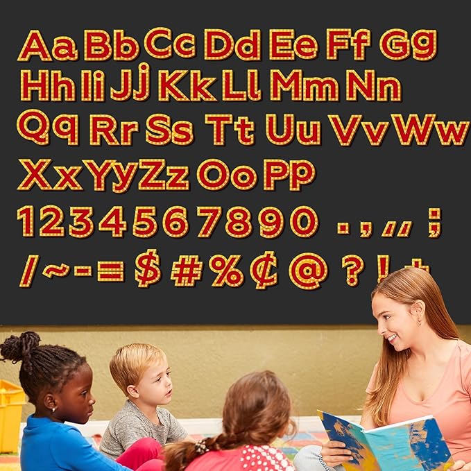 266 Pcs Letters Combo Pack Set Bulletin Board Letter Circus Carnival Letters and Number Accents for Kids Bulletin Board Display Home School Classroom Decor