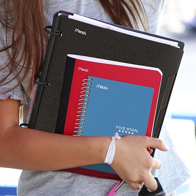 Five Star Spiral Notebook, 1 Subject, College Ruled Paper, 4-3/8" x 7", Personal Size, 80 Sheets, Fights Ink Bleed, Water Resistant Cover, Tidewater Blue (450048CG1-ECM)