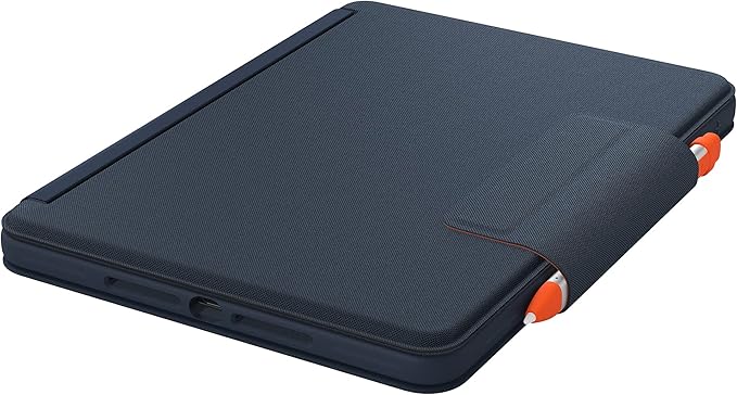 Logitech Rugged Combo 3 Touch iPad® Keyboard Case with Trackpad and Smart Connector for iPad (7th, 8th and 9th Generation) for Education - Classic Blue