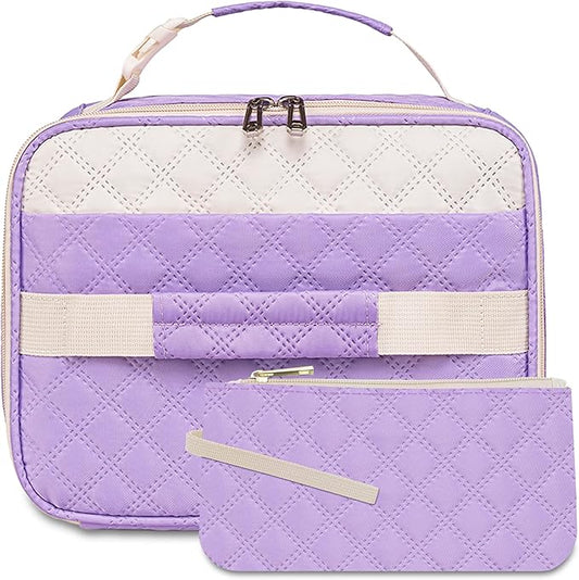 Teen Girls Lunch Box with Snack Bag for Kids Back to School Insulated Preppy Lunch Bag Fits Bento Box Ice Pack Perfectly Lonchera para niñas for Middle High College Students Age 10 11 12 13 14 15 16