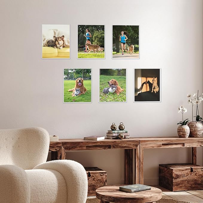 Ndsox 15 Pack 8" x 10" Rigid Print Protectors Clear Hard Plastic Sheet Protectors Top Loading for Photographs, Photo Papers, Posters, Prints, Birth Certificates, Heavy Duty No-Hole Rigid Photo Sleeves