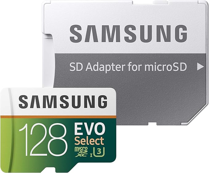 SAMSUNG (MB-ME128GA/AM) 128GB 100MB/s (U3) MicroSDXC EVO Select Memory Card with Full-Size Adapter