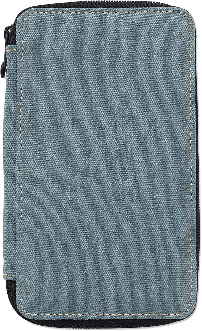 Speedball Art Products 258240 24 Pencil Storage Canvas Pencil Case, Steel Blue
