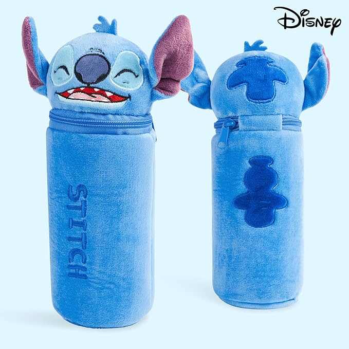 Disney Stitch Colored Pencils and Pencil Case 48 Pcs Color Pencil Set Art Supplies (Blue Stitch)