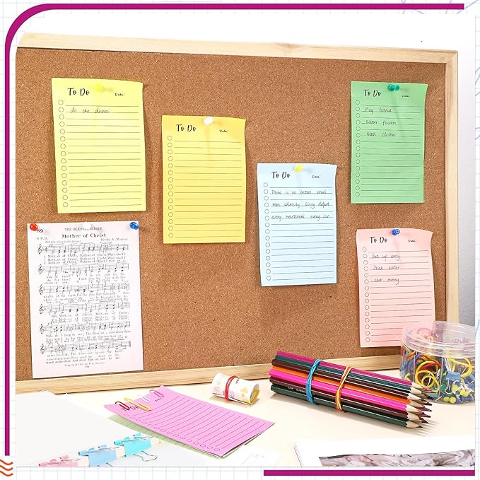 350 Pcs Colored Paper Clips Assorted Sizes and Binder Clips, Paper Clamps Rubber Bands Push Pins Teacher Supplies for Classroom Office Desk Essentials