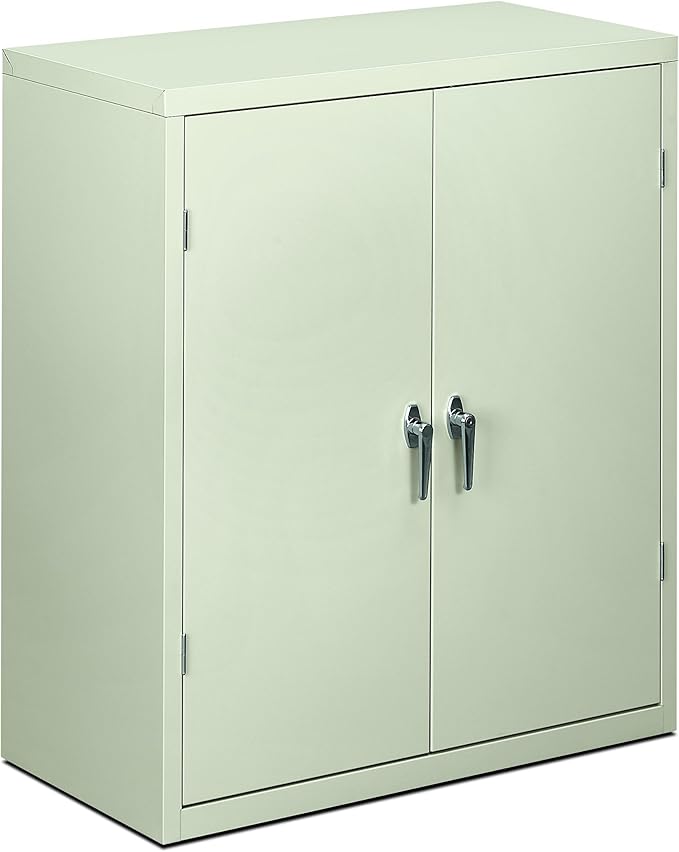 HON Brigade Series Five-Shelf Storage Cabinet - High Storage Cabinet, 36w by 18d by 42h , Light Gray (HSC2472)