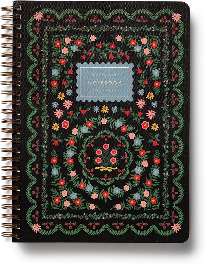 RIFLE PAPER CO. Rosette Spiral Notebook