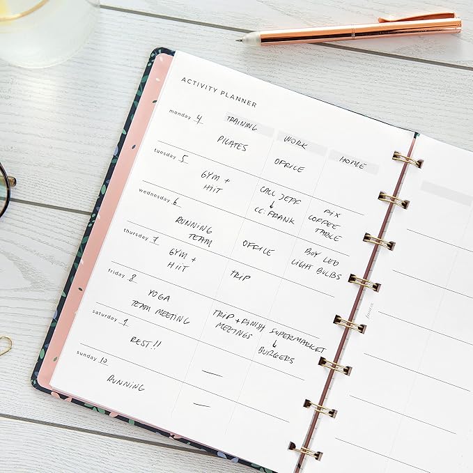Filofax Lifestyle Refill, A5 Size, Notebook Refill, White Paper, Activity Planner, 56 Sheets (B132849)