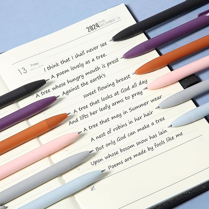 Mr. Pen- Retractable Gel Pens, 12 Pack, Black Ink, Earthly Neutrals Barrel Gel Pens Fine Point 0.5mm, Gel Ink Pens, Aesthetic Pens for Journaling Fine Tip Pens
