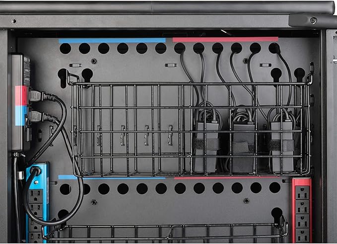 Tripp Lite 45-Port AC Mobile Charging Cart Storage Station for Chromebooks, iPads, Laptops, Tablets, Black (CSC45AC)