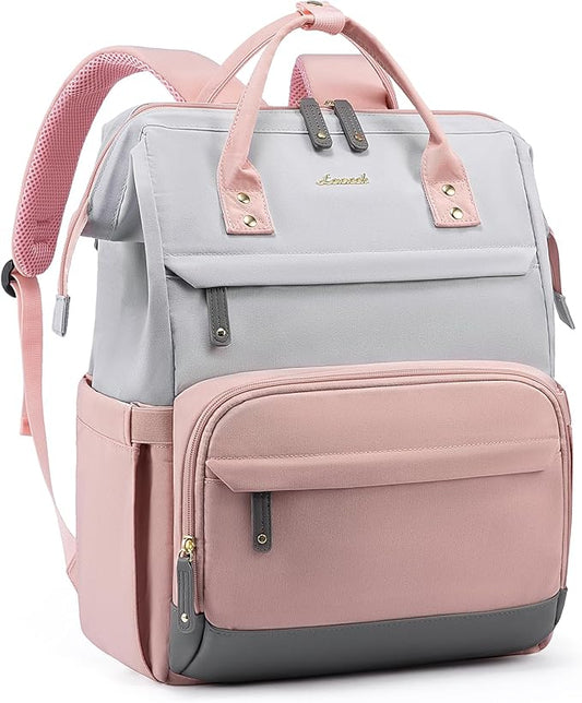 LOVEVOOK Laptop Backpack for Women, 18 Inch Work Business Backpacks Purse With Large Capacity, Waterproof Nurse Bag College Bookbag for School, Waterproof Casual Daypack for Travel