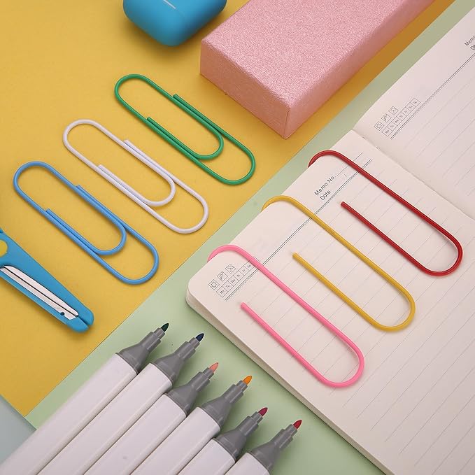 Jumbo Paper Clips,4 Inch Paper Clips Large,30-Pack Paperclips for Paperwork Ideal for Home,School and Office Use,Colored Binder Clip