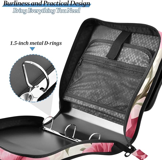3 Ring Zipper Binder with Shoulder Strap Mte1mja0mzyyafnpcm05vw8wyvr0 1.5 inch Binders Keeper Large Capacity Multi Pockets for School Office Supplies