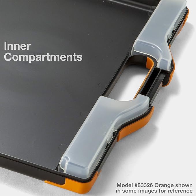 Officemate Carryall Clipboard Storage Box, Letter/Legal Size, Black and Orange (83326)